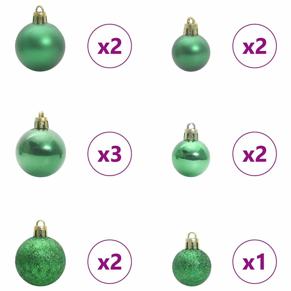 Ensemble de Boules de Noël 61 pcs Multicolore Plastique - XIOS