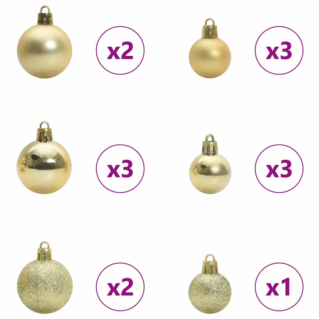 Ensemble de Boules de Noël 61 pcs Multicolore Plastique - XIOS