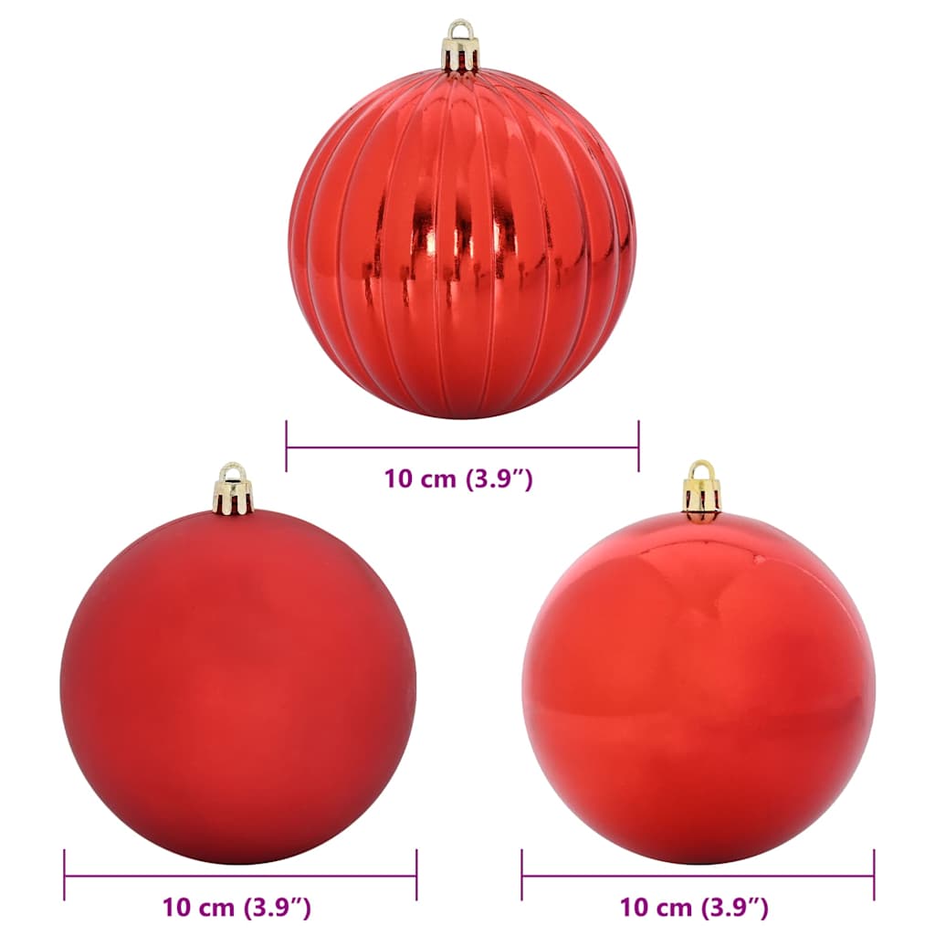 Ensemble de boules de Noël XL 15 pcs Rouge Plastique - XIOS