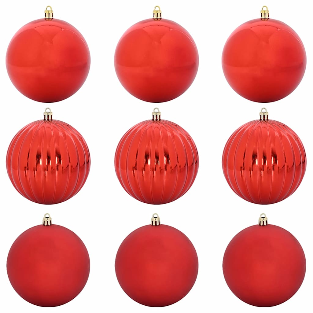 Ensemble de Boules de Noël 9 pcs Rouge - XIOS