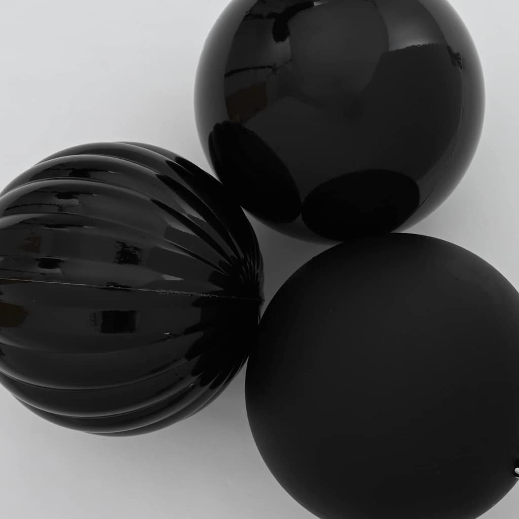 Ensemble de Boules de Noël 9 pcs Noir - XIOS