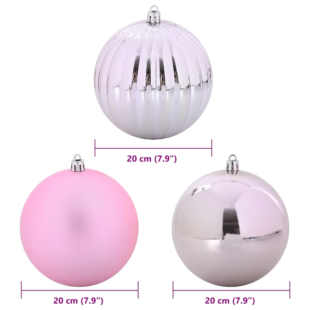 Ensemble de Boules de Noël 4 pcs Rose - XIOS