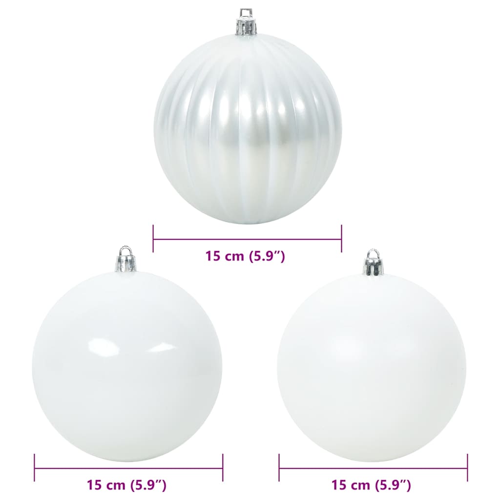 Ensemble de Boules de Noël 9 pcs Blanc - XIOS