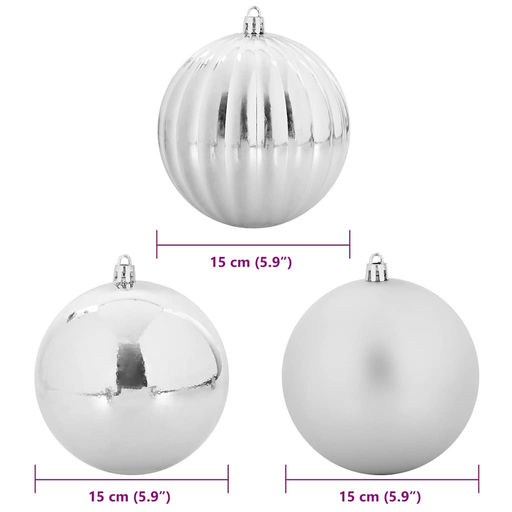 Ensemble de Boules de Noël 9 pcs Argent - XIOS