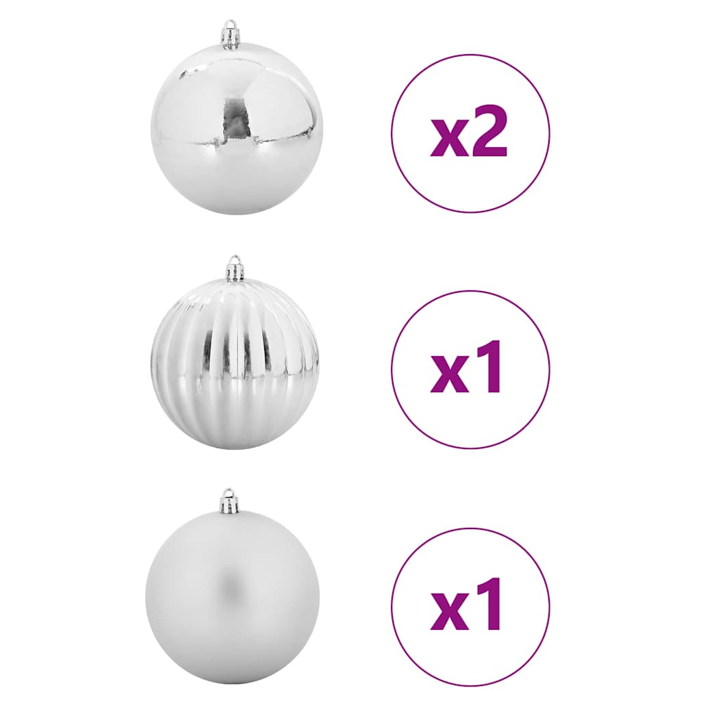 Ensemble de Boules de Noël 4 pcs Argent - XIOS