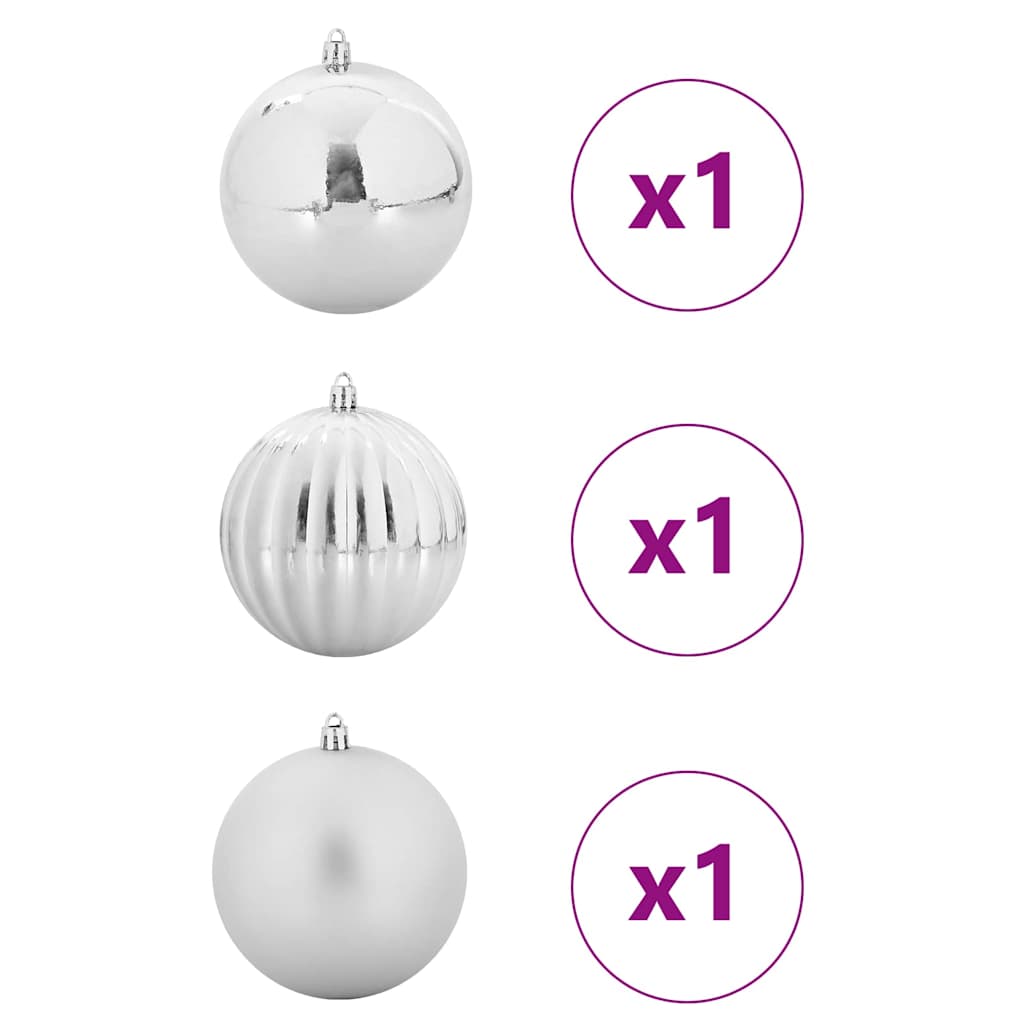 Ensemble de Boules de Noël Autre 3 pcs Argent Ø 25 cm - XIOS