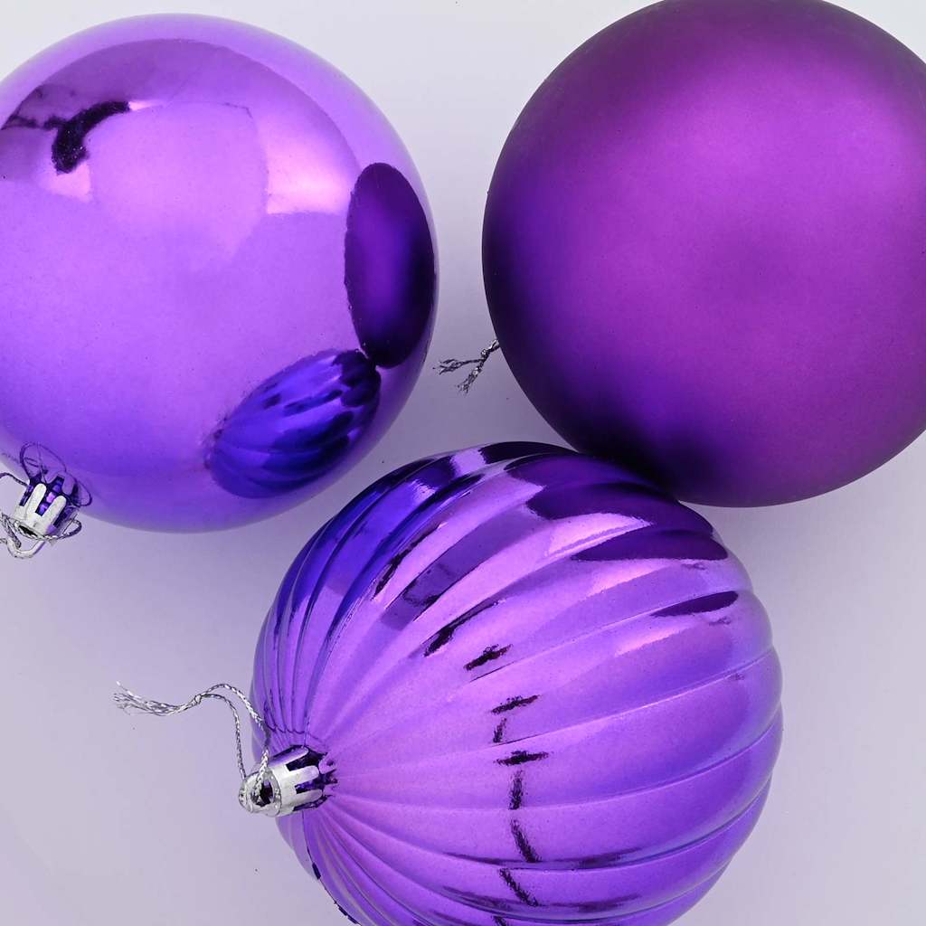 Ensemble de Boules de Noël 9 pcs Lilas Plastique - XIOS