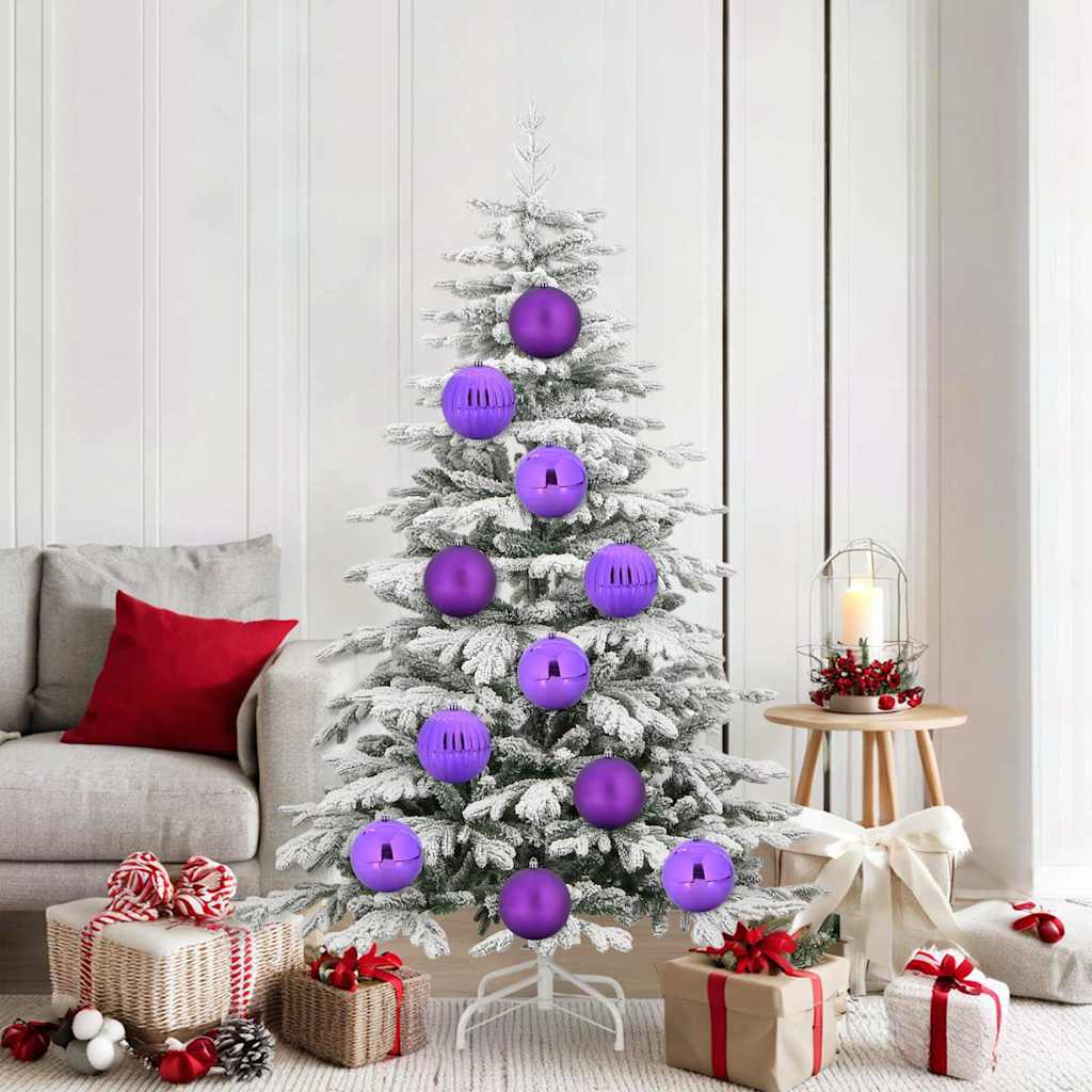 Ensemble de Boules de Noël 9 pcs Lilas Plastique - XIOS