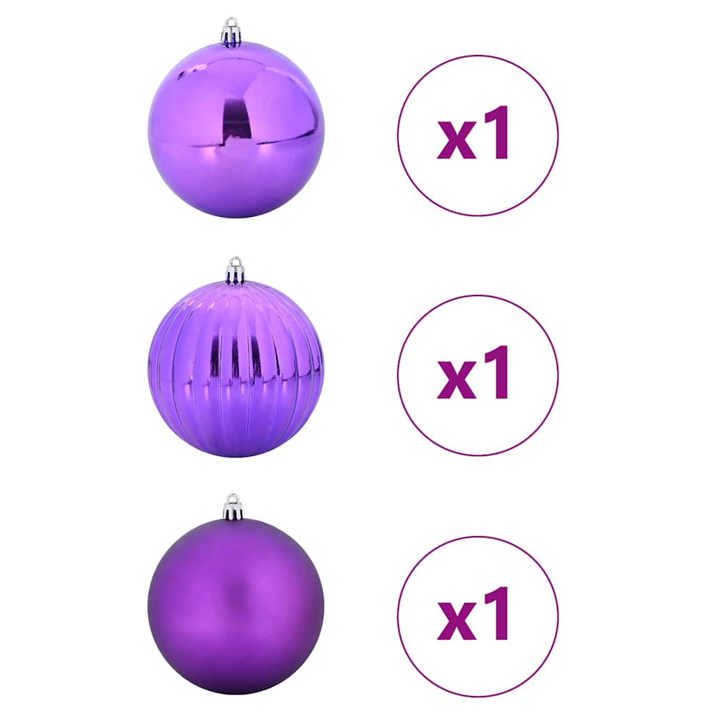 Ensemble de Boules de Noël 3 pcs Lilas - XIOS