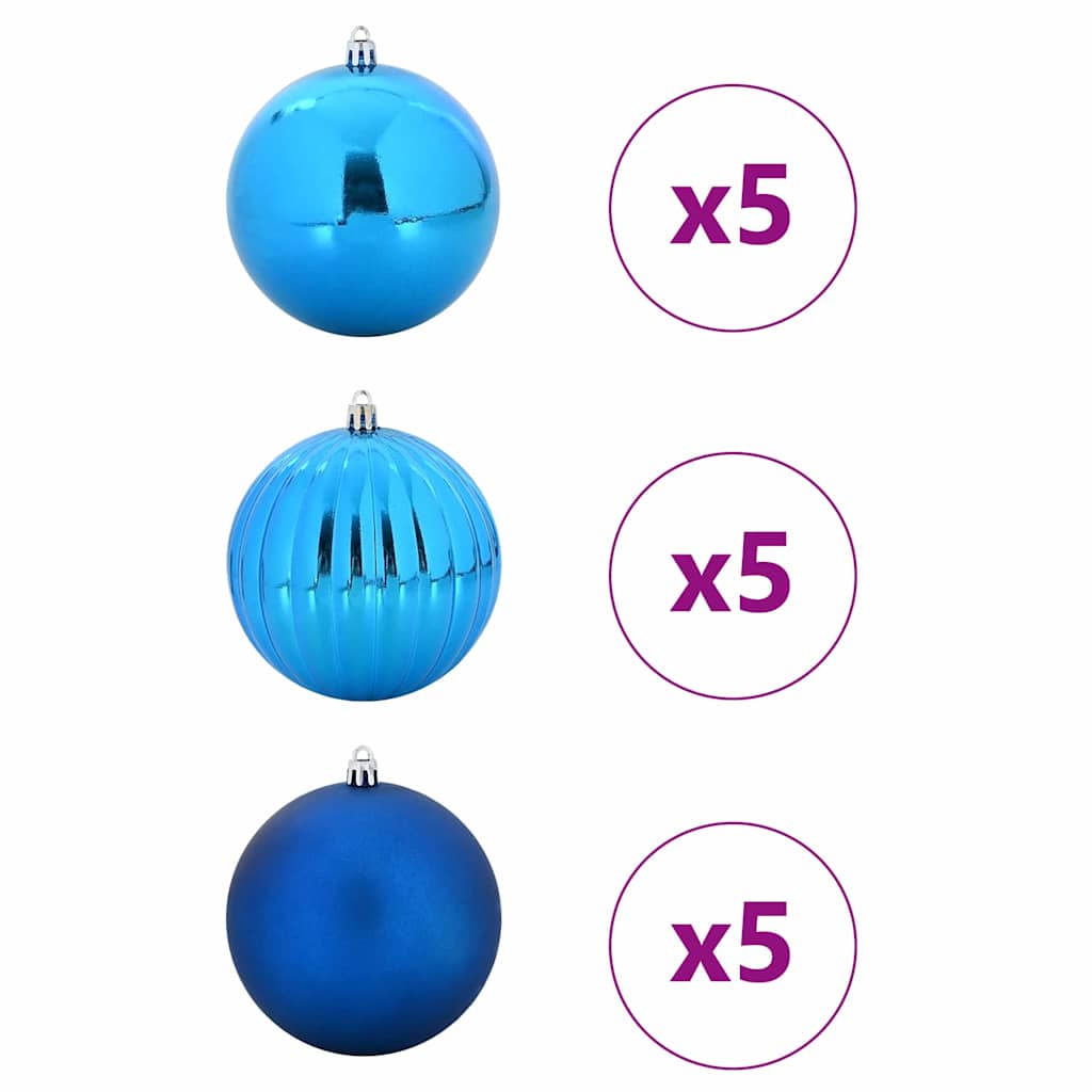 Ensemble de Boules de Noël 15 pcs Bleu XL - XIOS