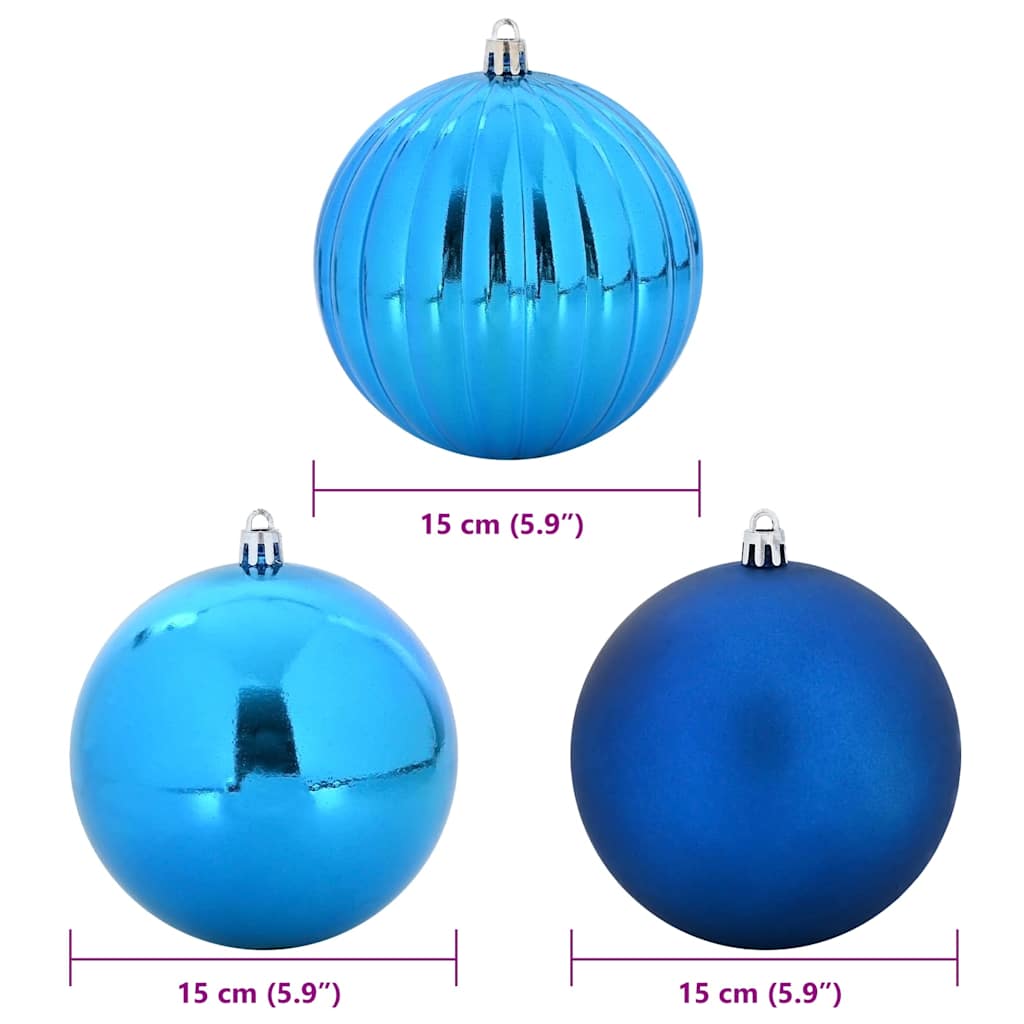 Ensemble de Boules de Noël 9 pcs Bleu - XIOS