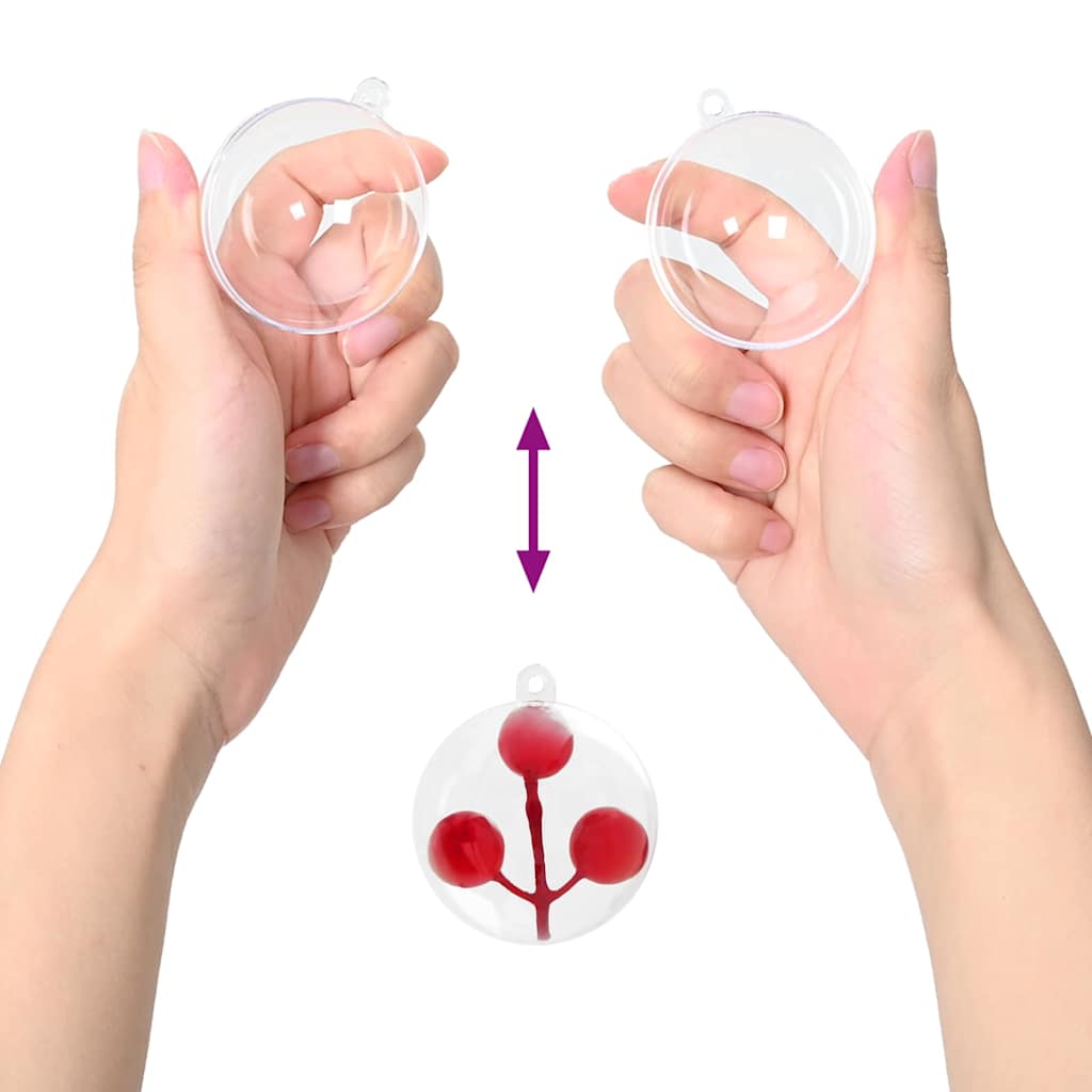 Ensemble de Boules de Noël 100 pc Transparent Ø 10 cm LED - XIOS