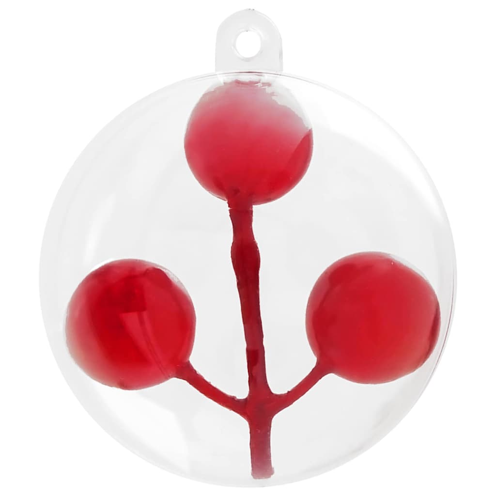 Ensemble de Boules de Noël 100 pc Transparent Ø 10 cm LED - XIOS