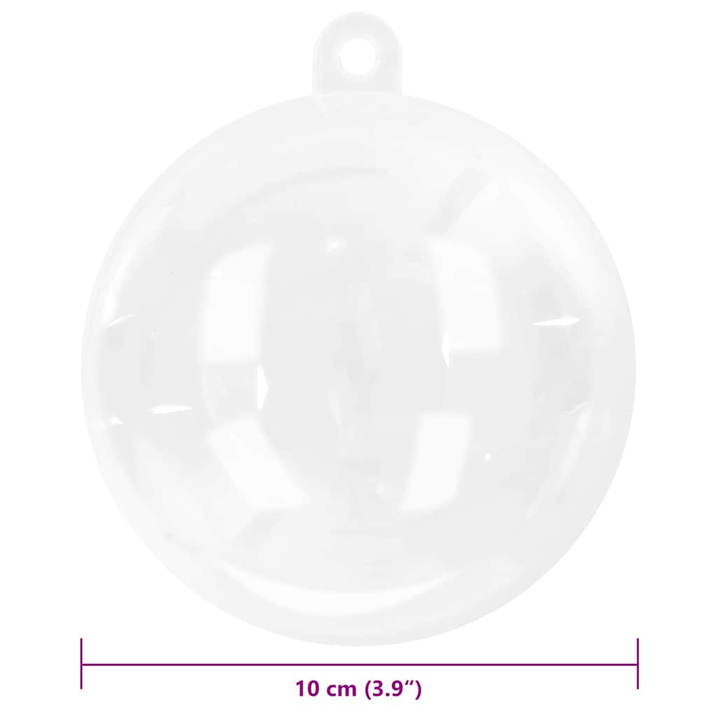 Ensemble de Boules de Noël 100 pc Transparent Ø 10 cm LED - XIOS