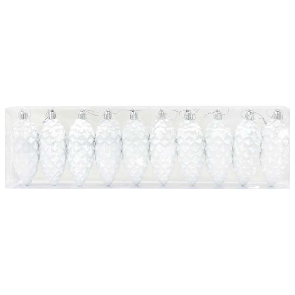 Boule de Pomme de Pin de Noël 40 pcs Blanc - XIOS