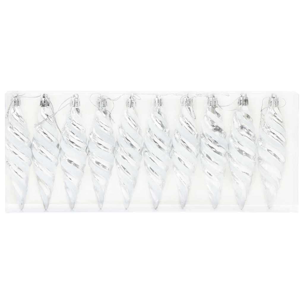 Boule en forme de spirale de Noël 40 pcs Argent Plastique - XIOS