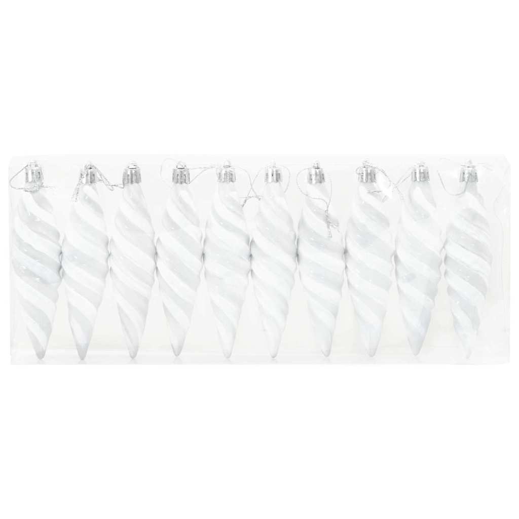 Boule en forme de spirale de Noël 40 pcs Blanc - XIOS