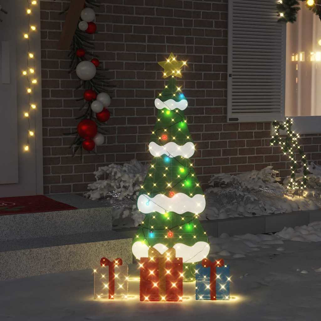 Sapin de Noël lumineux avec 3 boîtes-cadeaux 2D blanc chaud - XIOS