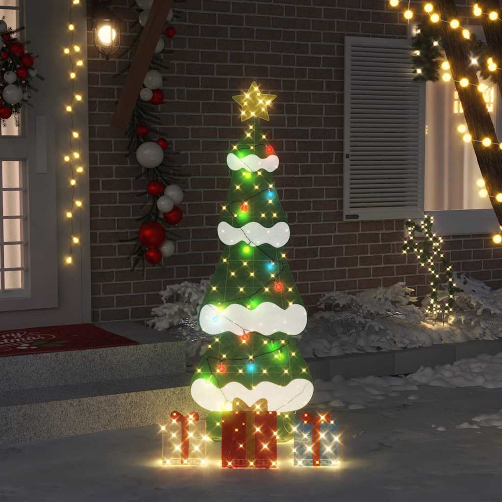 Sapin de Noël lumineux avec 3 boîtes-cadeaux 2D blanc chaud - XIOS