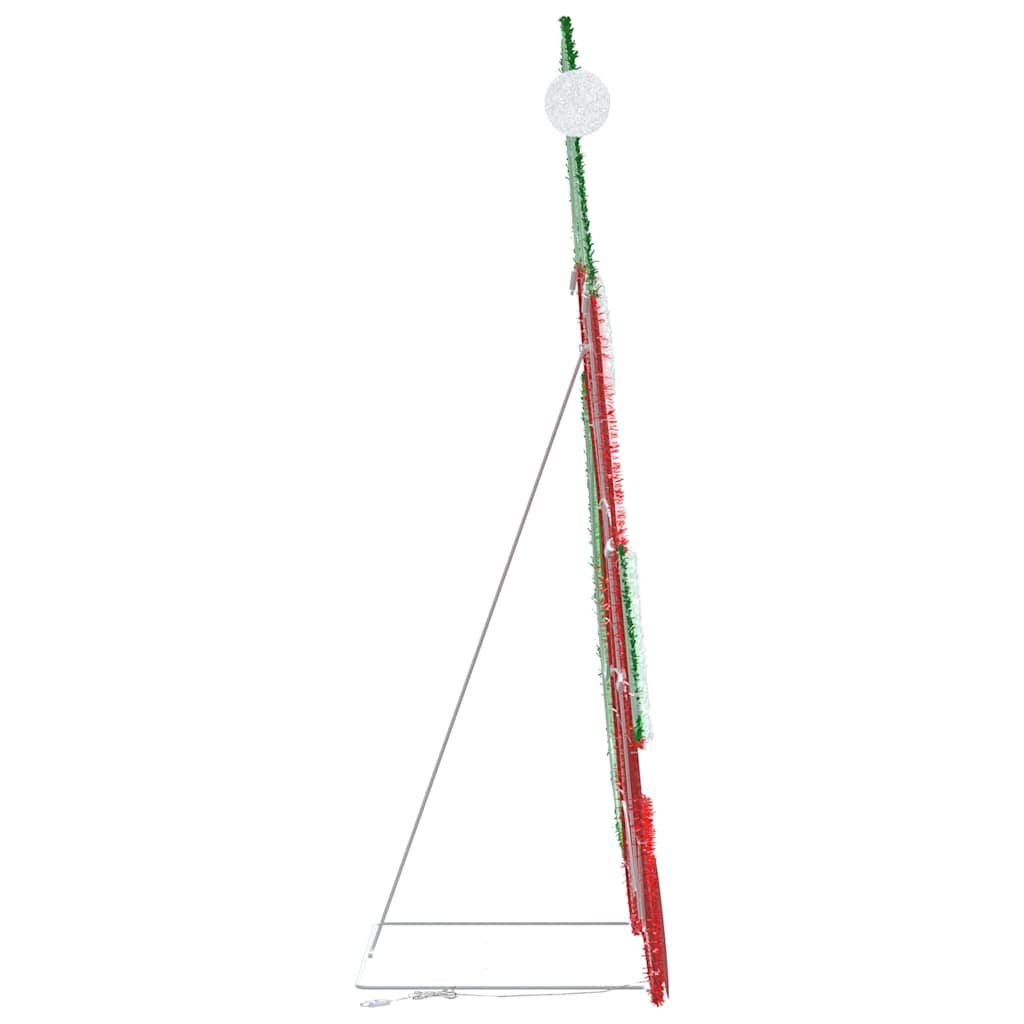 Père Noël éclairé Blanc chaud 62 x 70 cm Tissu en Guirlande - XIOS