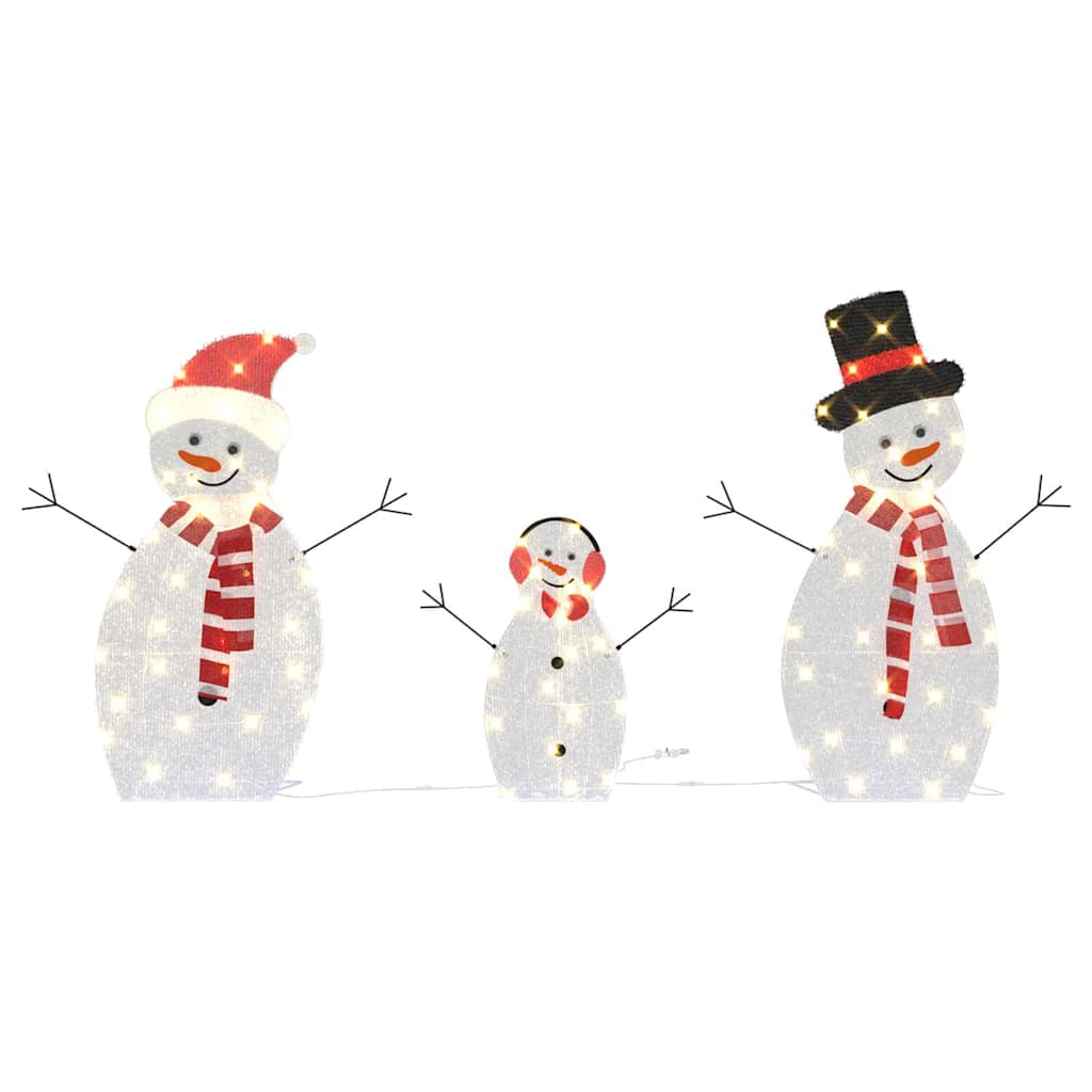 Famille de bonhommes de neige éclairés 3 pcs Blanc chaud - XIOS