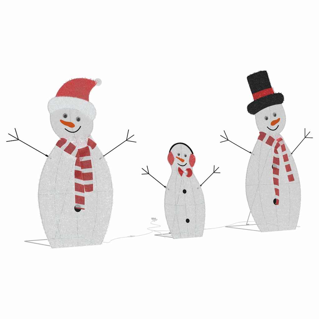 Famille de bonhommes de neige éclairés 3 pcs Blanc chaud - XIOS
