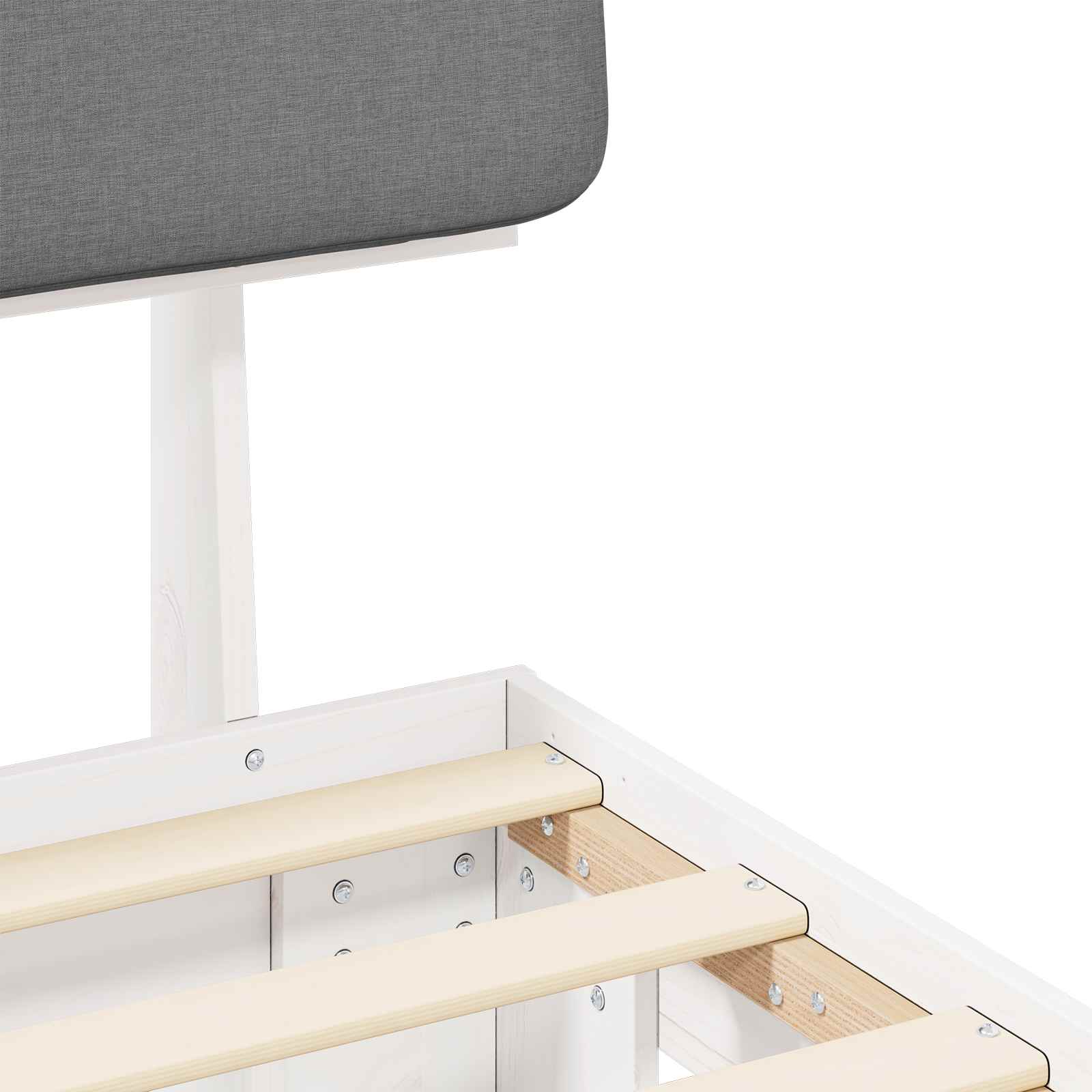 Cadre de lit avec tête de lit rembourrée Gris clair - XIOS