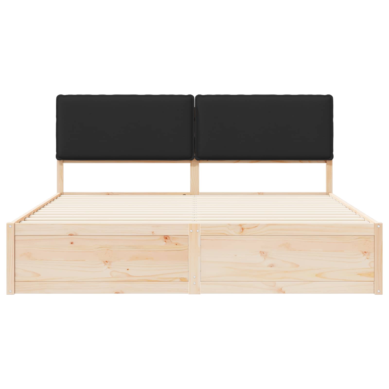 Cadre de lit avec tête de lit rembourrée Noir 200 x 200 cm - XIOS