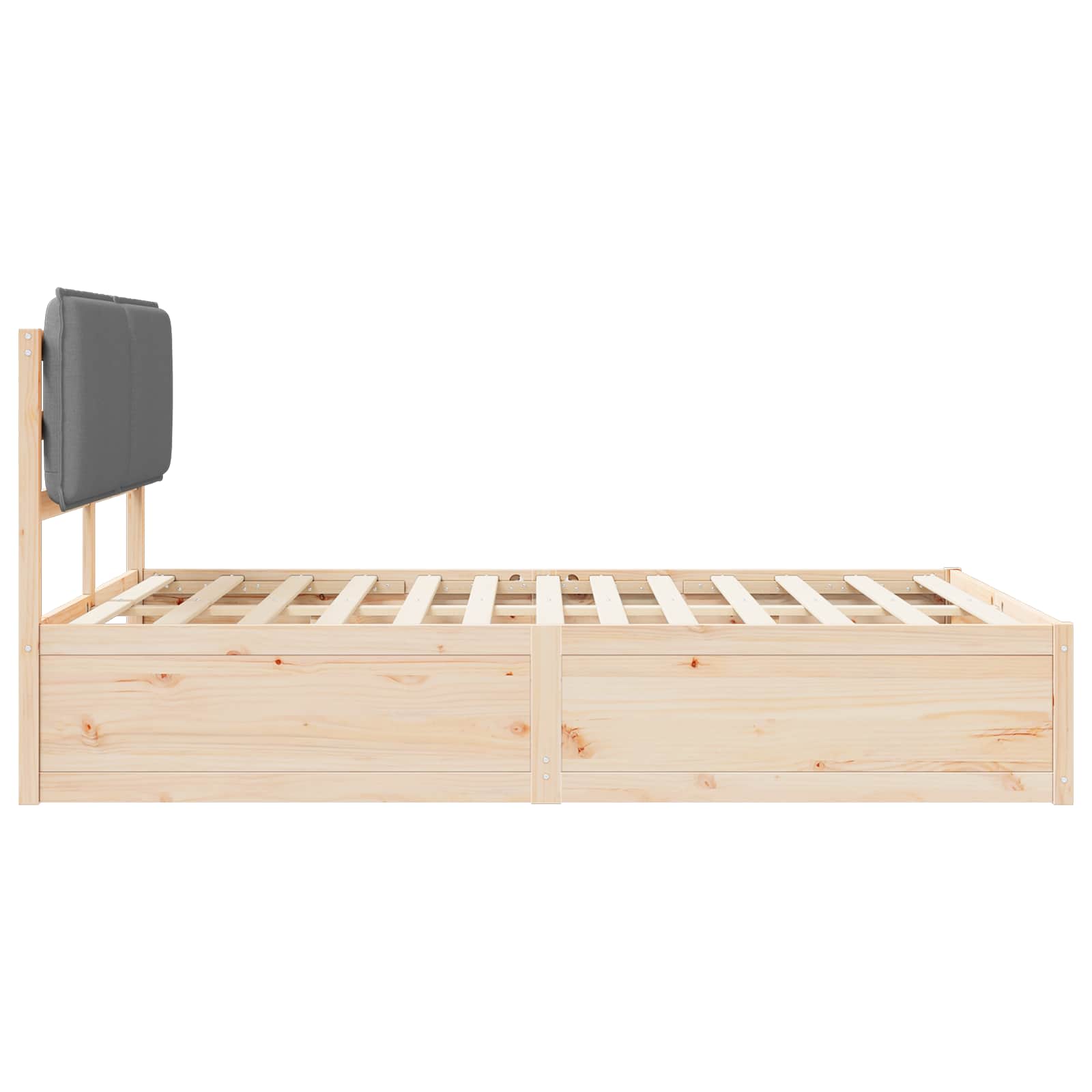 Cadre de lit avec tête de lit rembourrée Gris clair - XIOS