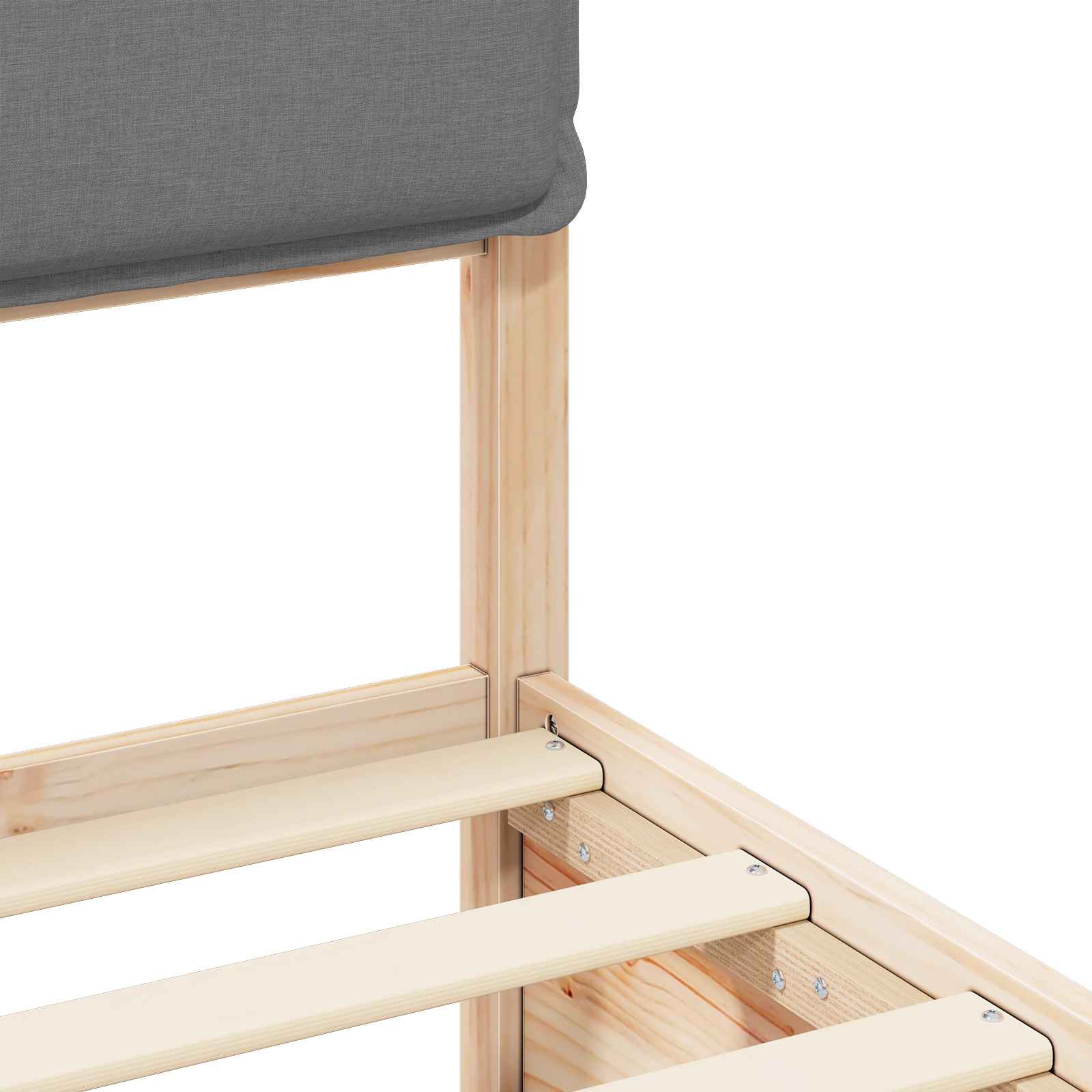 Cadre de lit avec tête de lit rembourrée Gris clair - XIOS