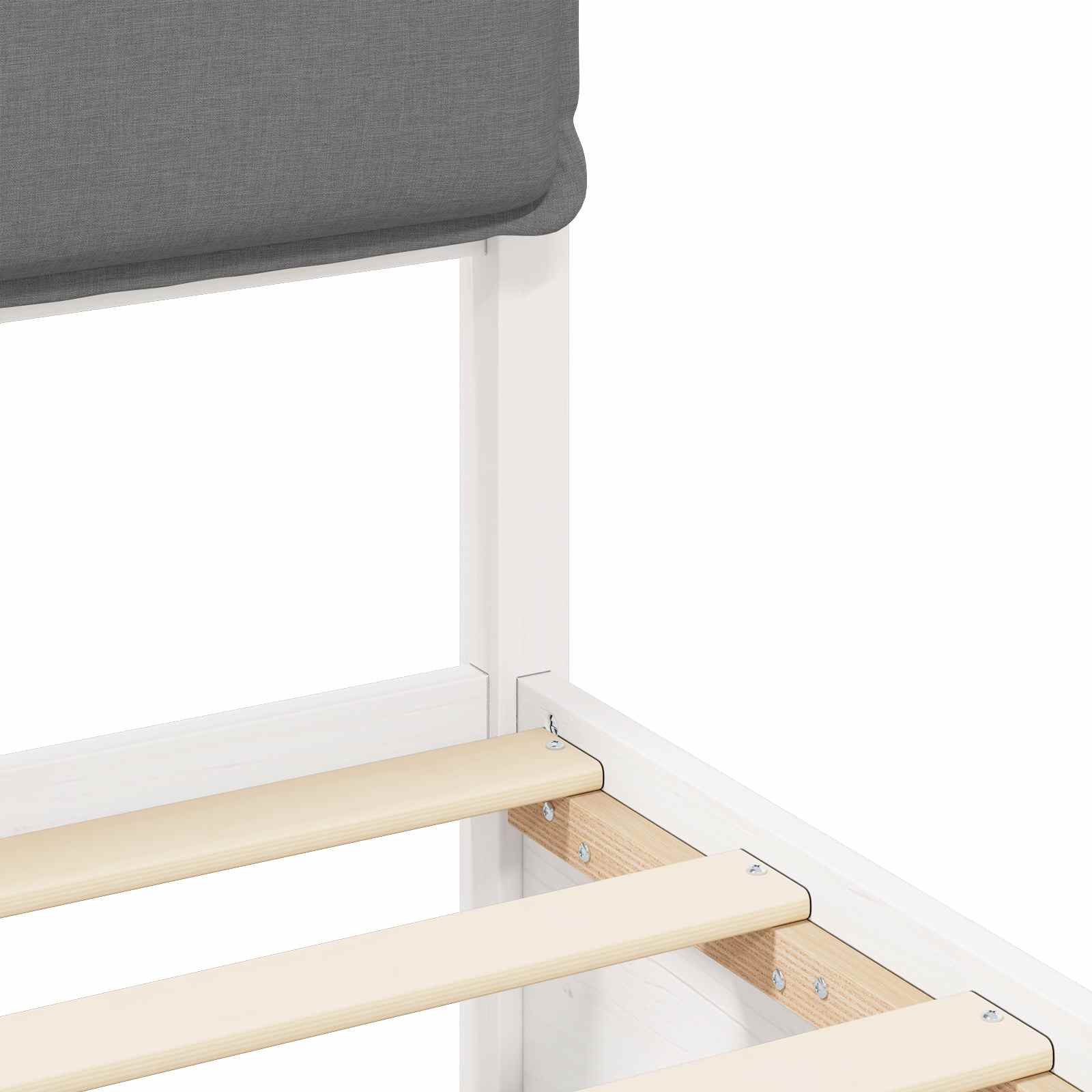 Cadre de lit avec tête de lit rembourrée Gris clair - XIOS