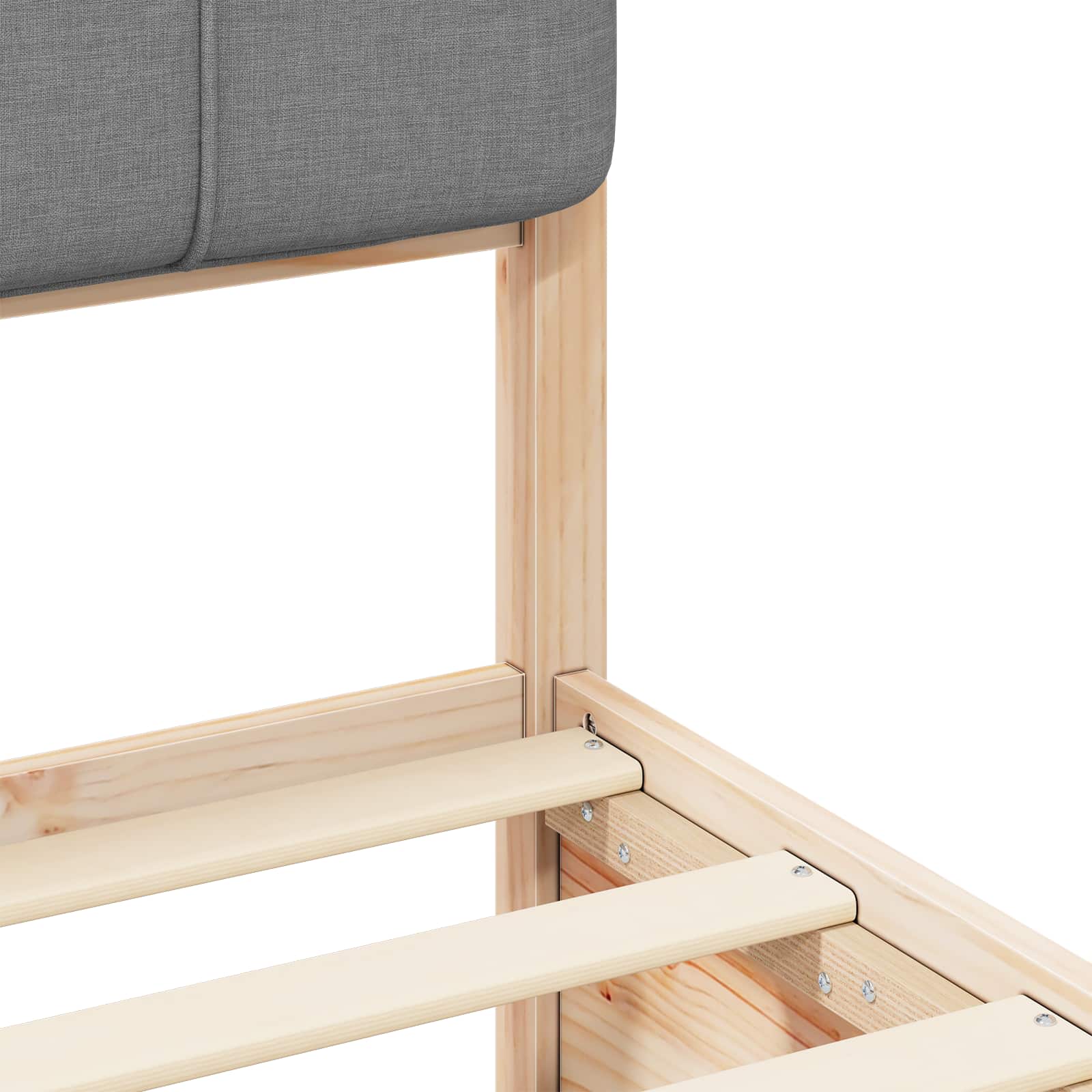 Cadre de lit avec tête de lit rembourrée Gris clair - XIOS