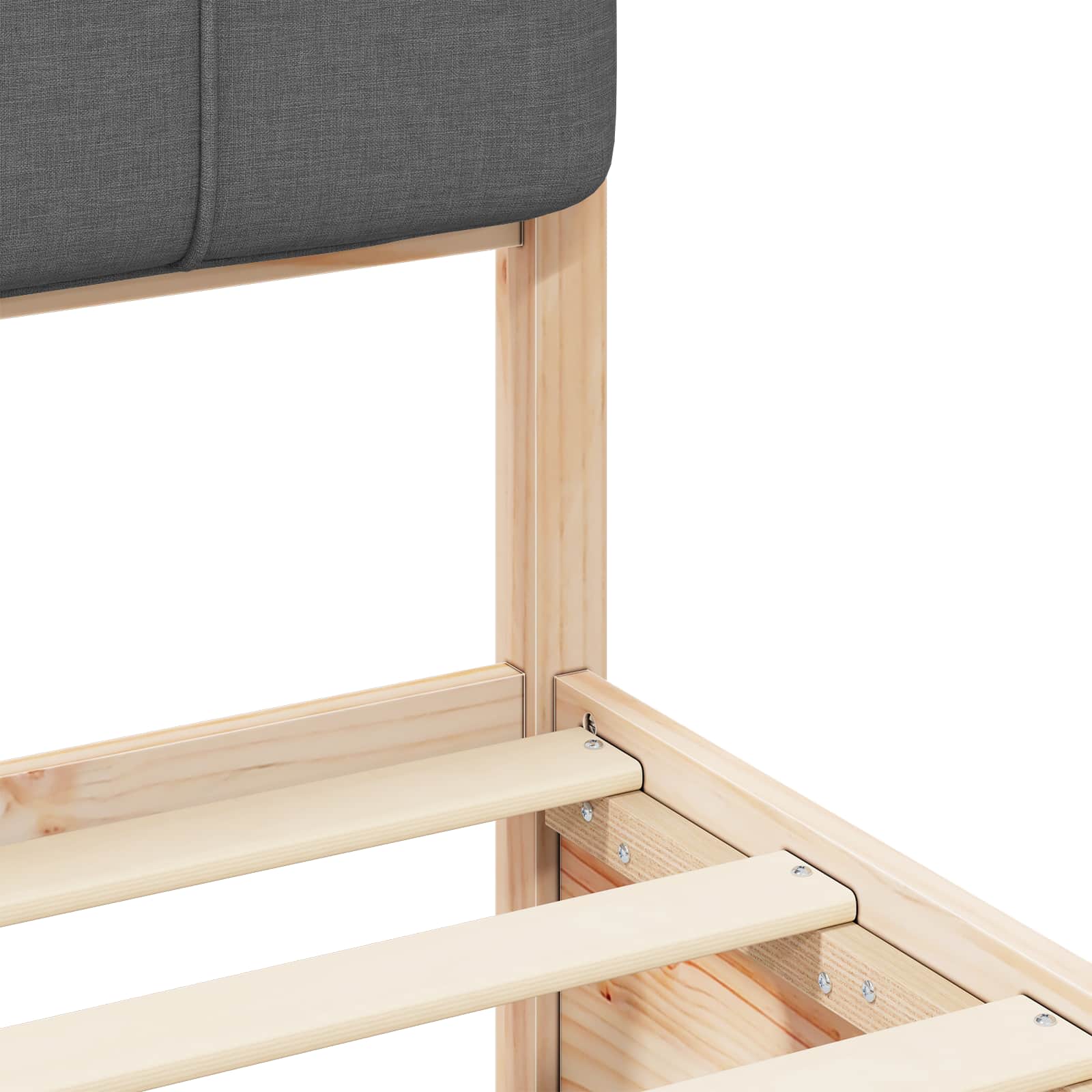 Cadre de lit avec tête de lit rembourrée Gris foncé - XIOS