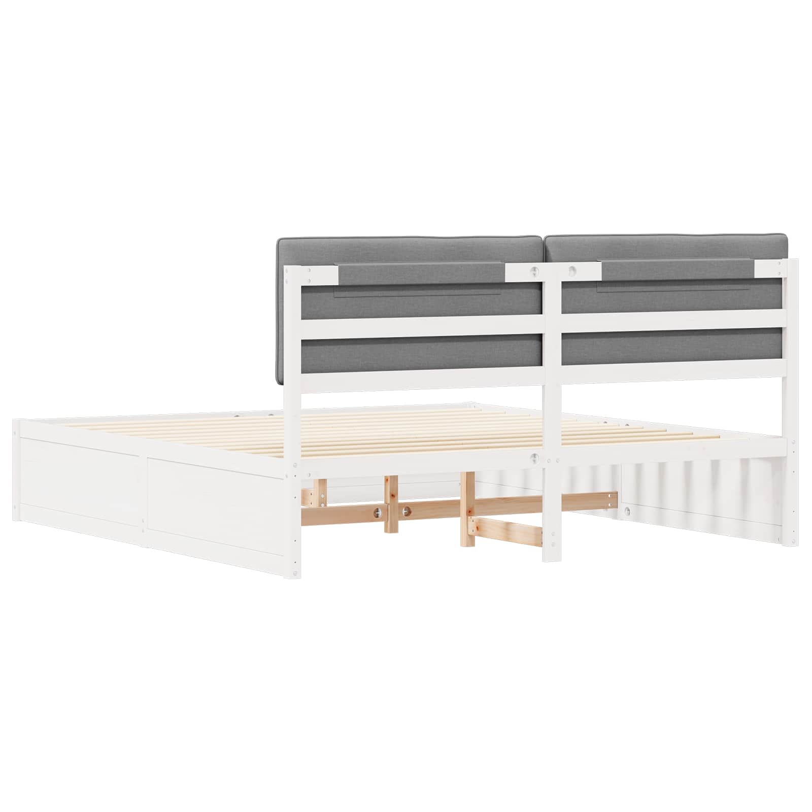 Cadre de lit avec tête de lit rembourrée Gris clair - XIOS