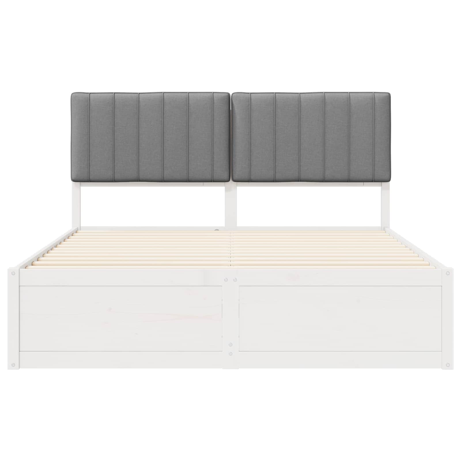 Cadre de lit avec tête de lit rembourrée Gris clair - XIOS