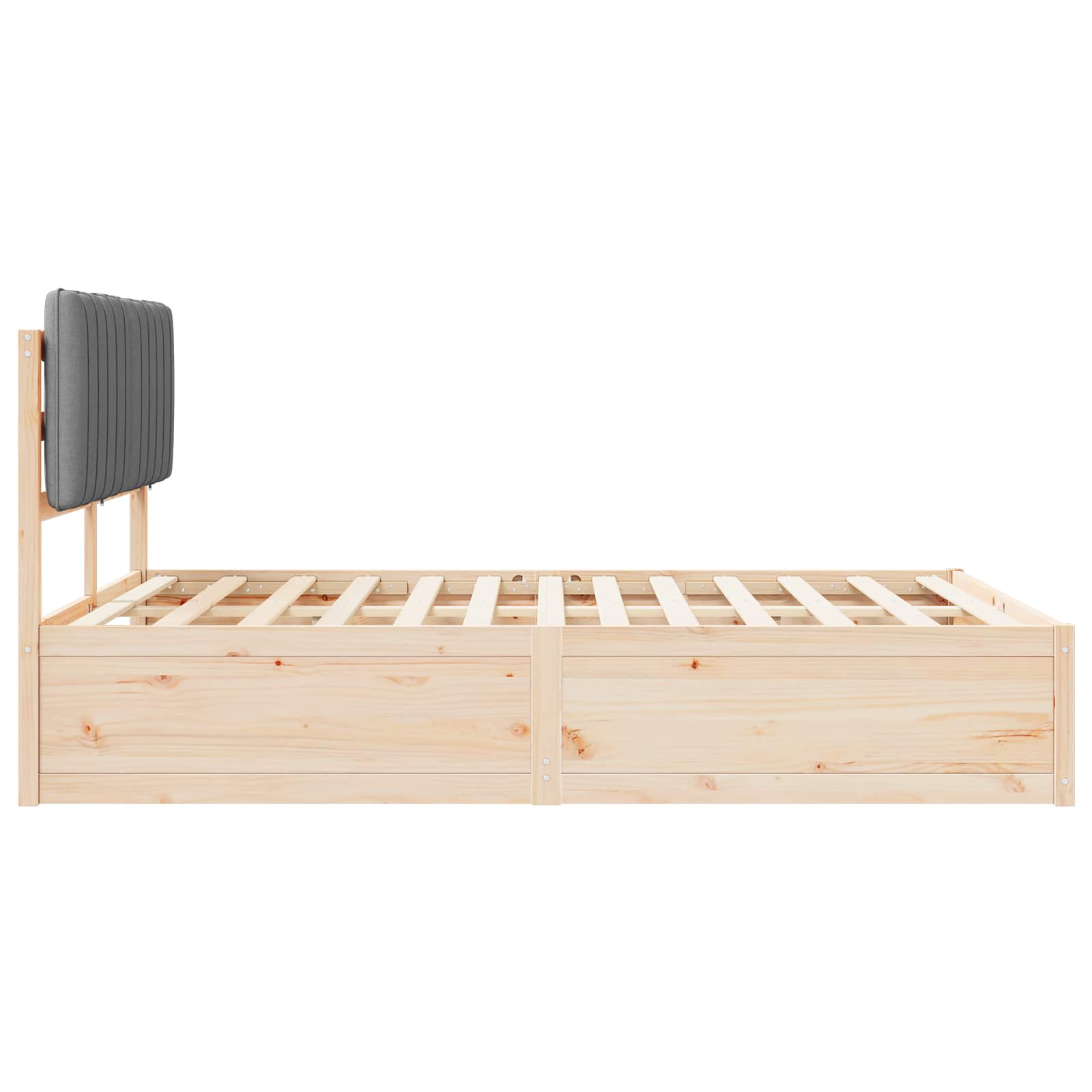 Cadre de lit avec tête de lit rembourrée Gris clair - XIOS