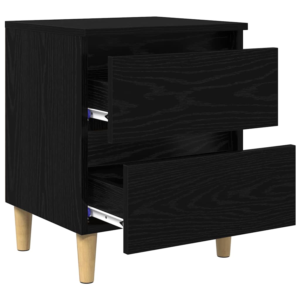 Meubles de lit avec tiroir 2 pcs Chêne noir 40 x 35 x 50 cm - XIOS