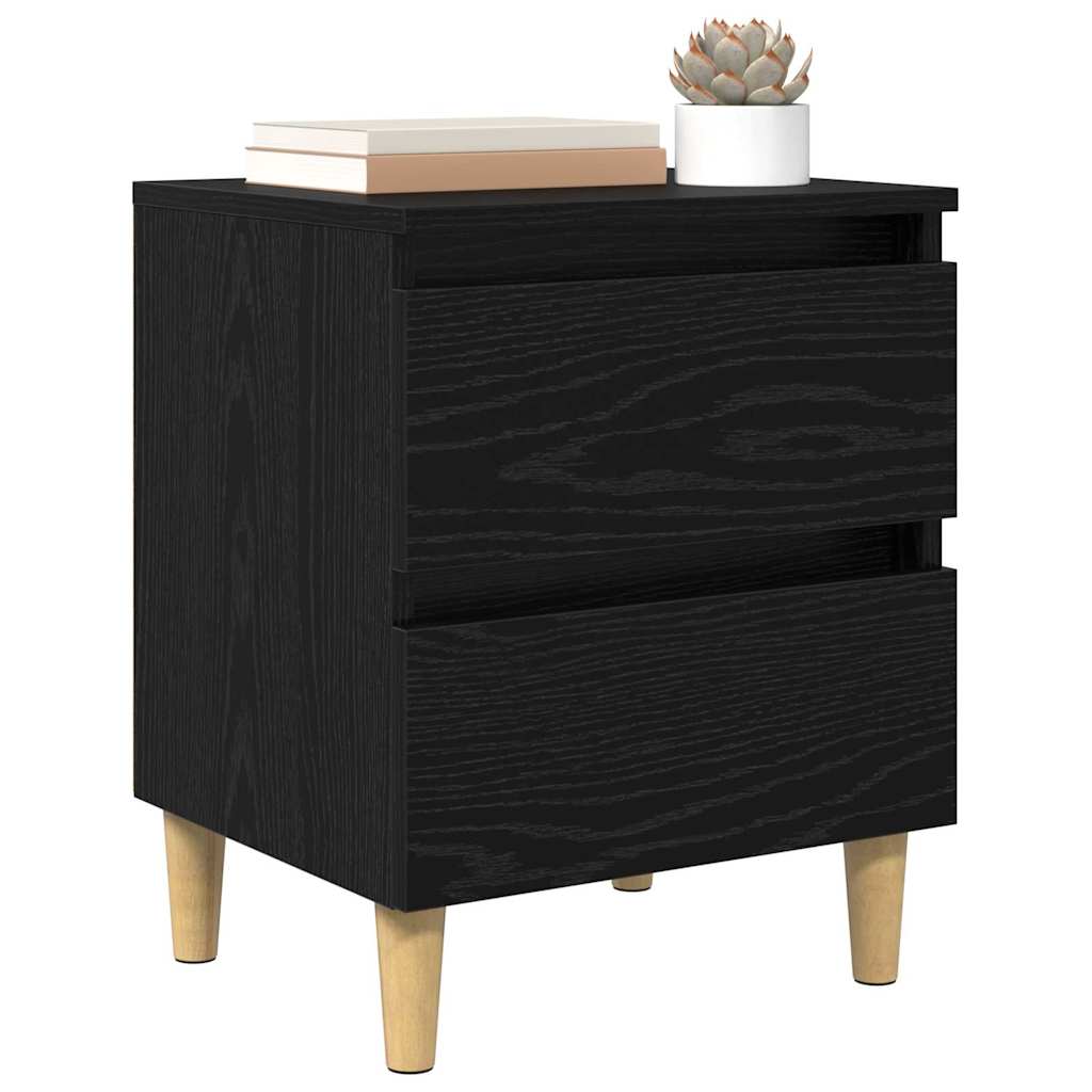 Meubles de lit avec tiroir 2 pcs Chêne noir 40 x 35 x 50 cm - XIOS