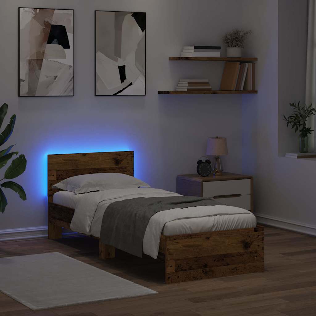 Cadre de lit Bois Ancien 75 x 190 cm Bois d'ingénierie - XIOS