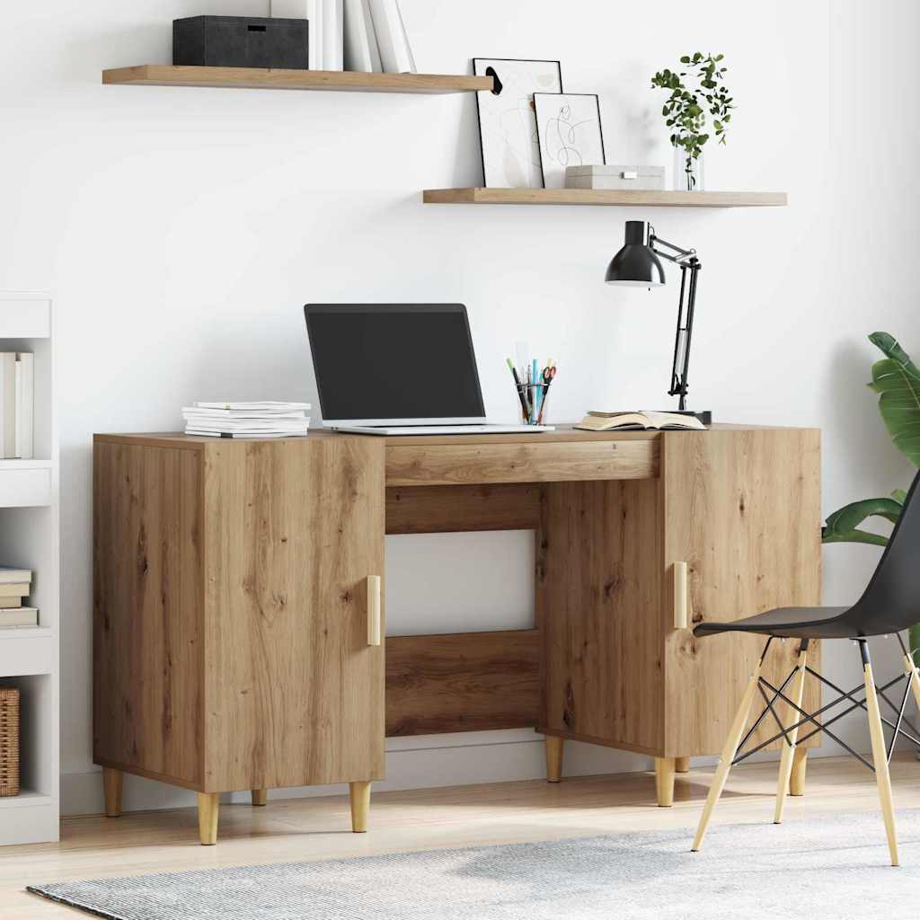Bureau Chêne artisanal 140 x 50 x 75 cm Bois d'ingénierie - XIOS