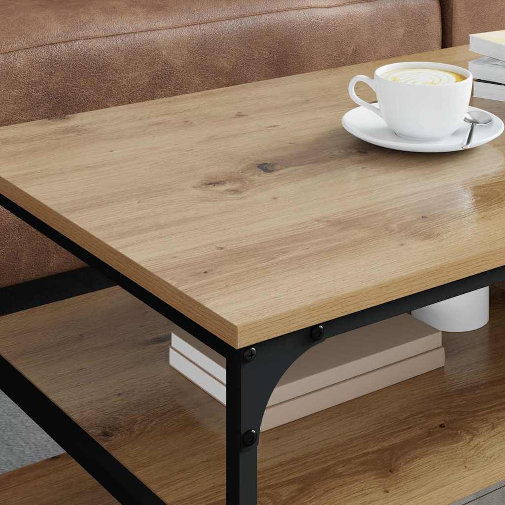 Table basse Chêne artisanal 100 x 50 x 45 cm Bois d'ingénierie - XIOS