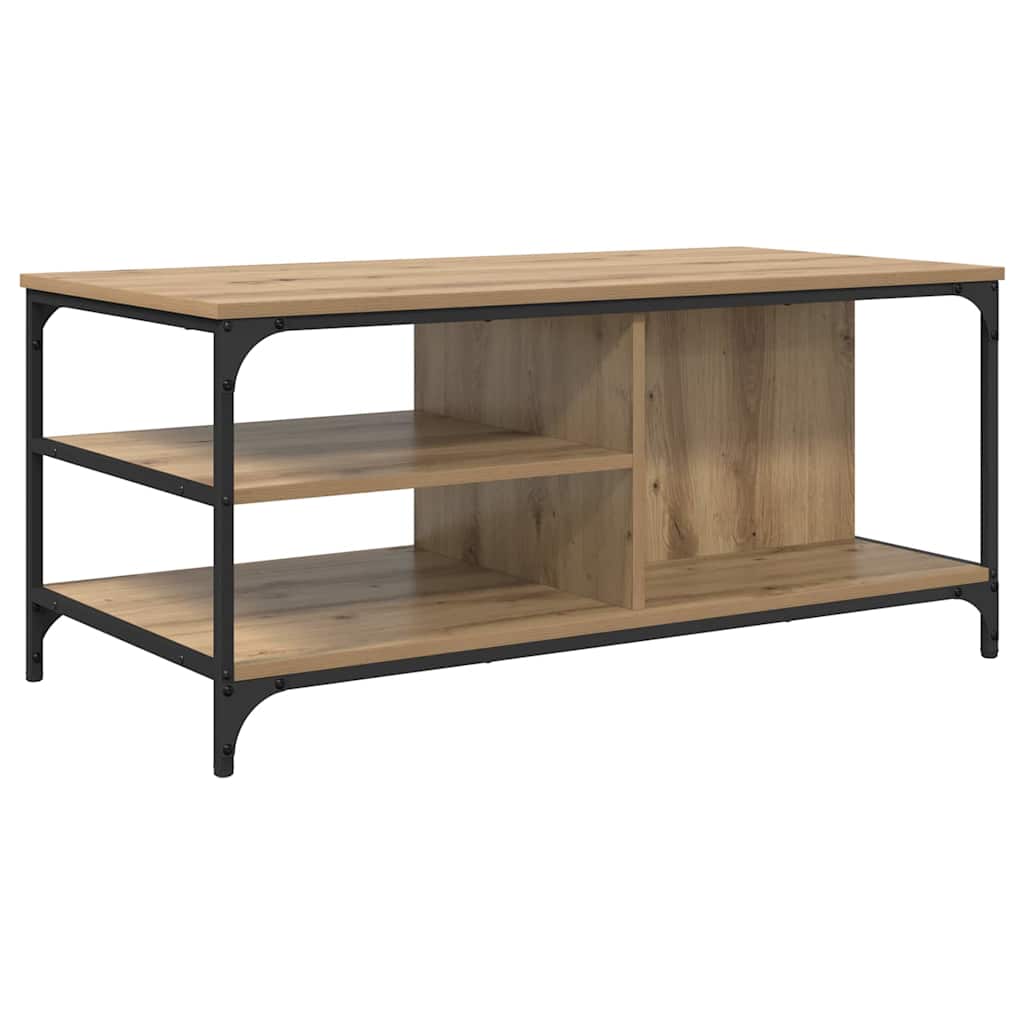 Table basse Chêne artisanal 100 x 50 x 45 cm Bois d'ingénierie - XIOS