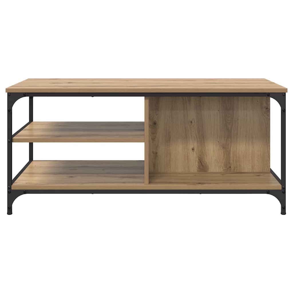 Table basse Chêne artisanal 100 x 50 x 45 cm Bois d'ingénierie - XIOS