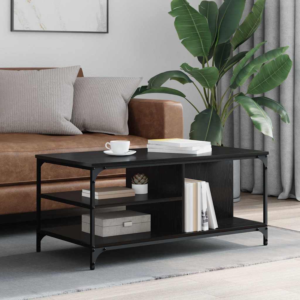 Table basse Chêne noir 100 x 50 x 45 cm Bois d'ingénierie - XIOS