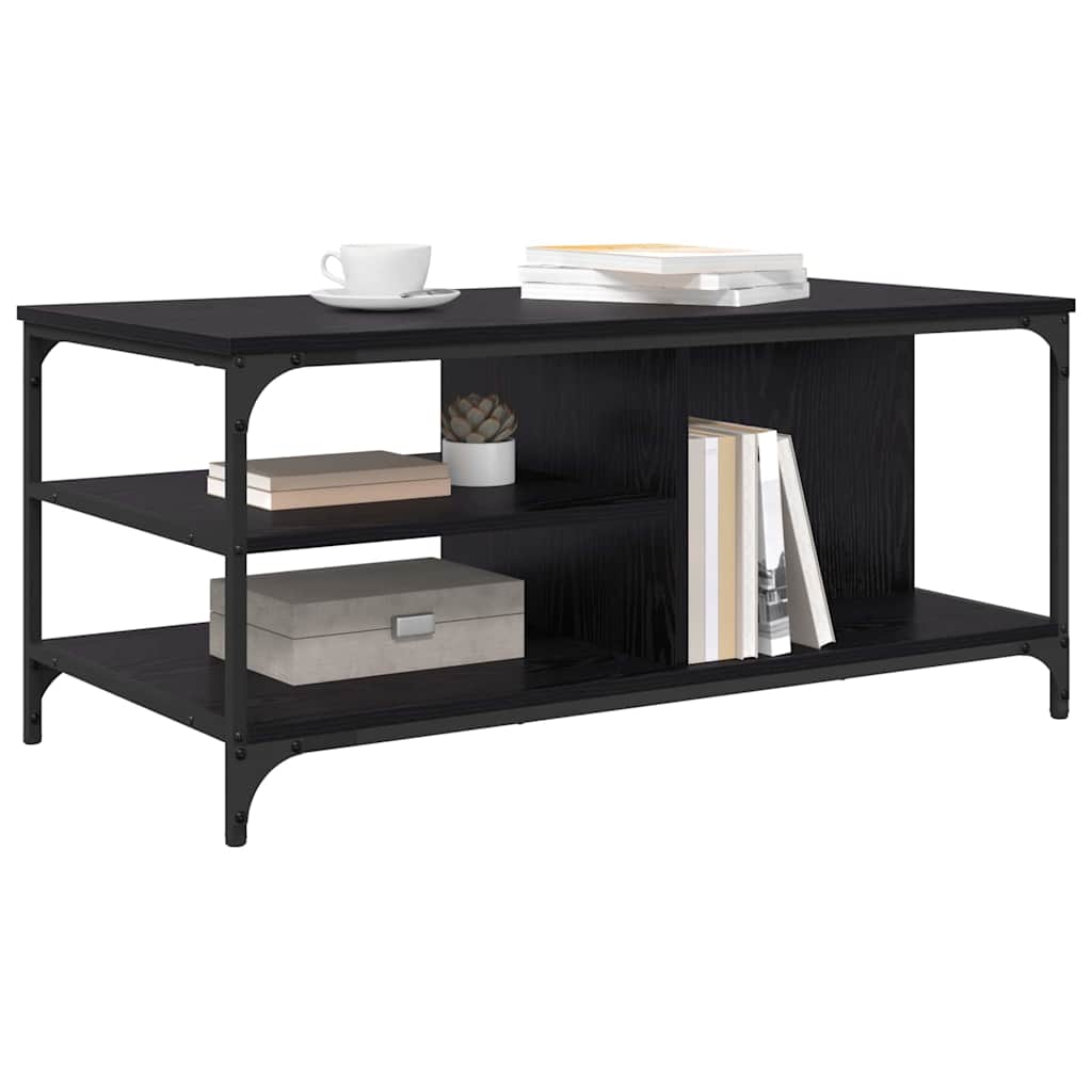 Table basse Chêne noir 100 x 50 x 45 cm Bois d'ingénierie - XIOS