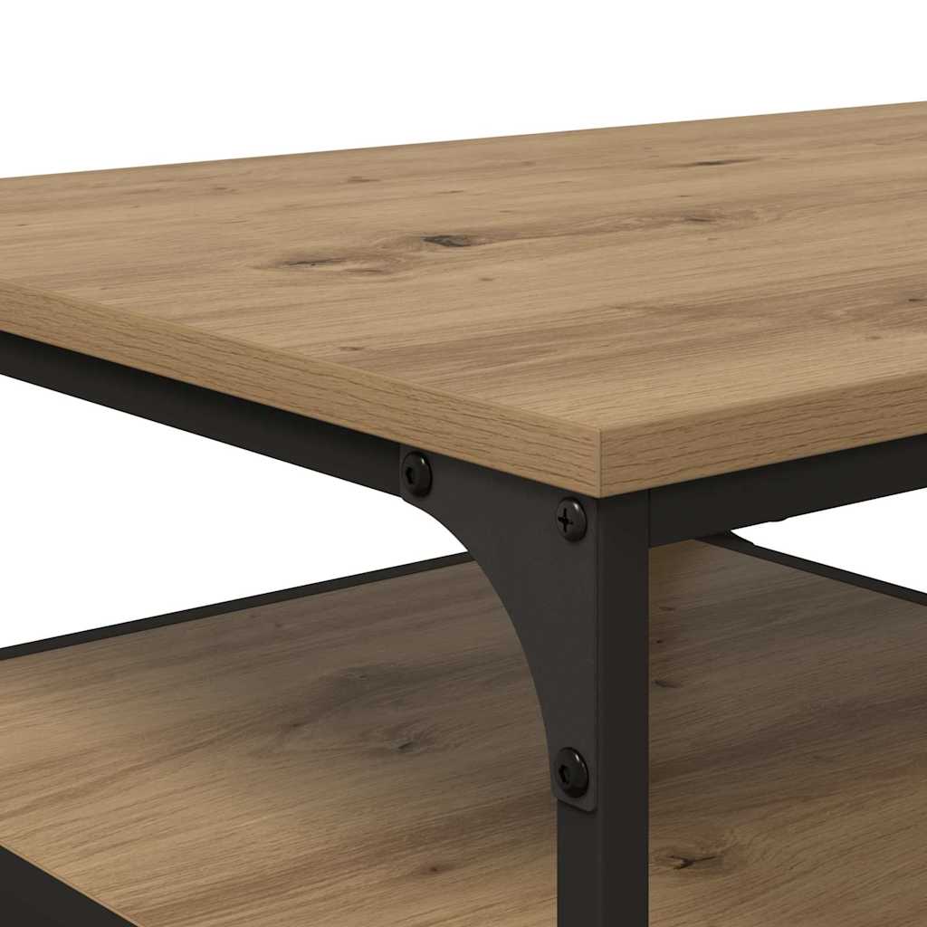 Table basse Chêne artisanal 90 x 49 x 40 cm Bois d'ingénierie - XIOS
