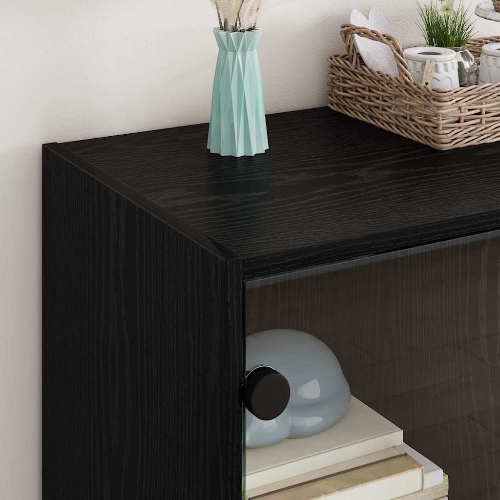 Meuble d'appoint Chêne noir 68 x 37 x 75,5 cm Bois d'ingénierie - XIOS