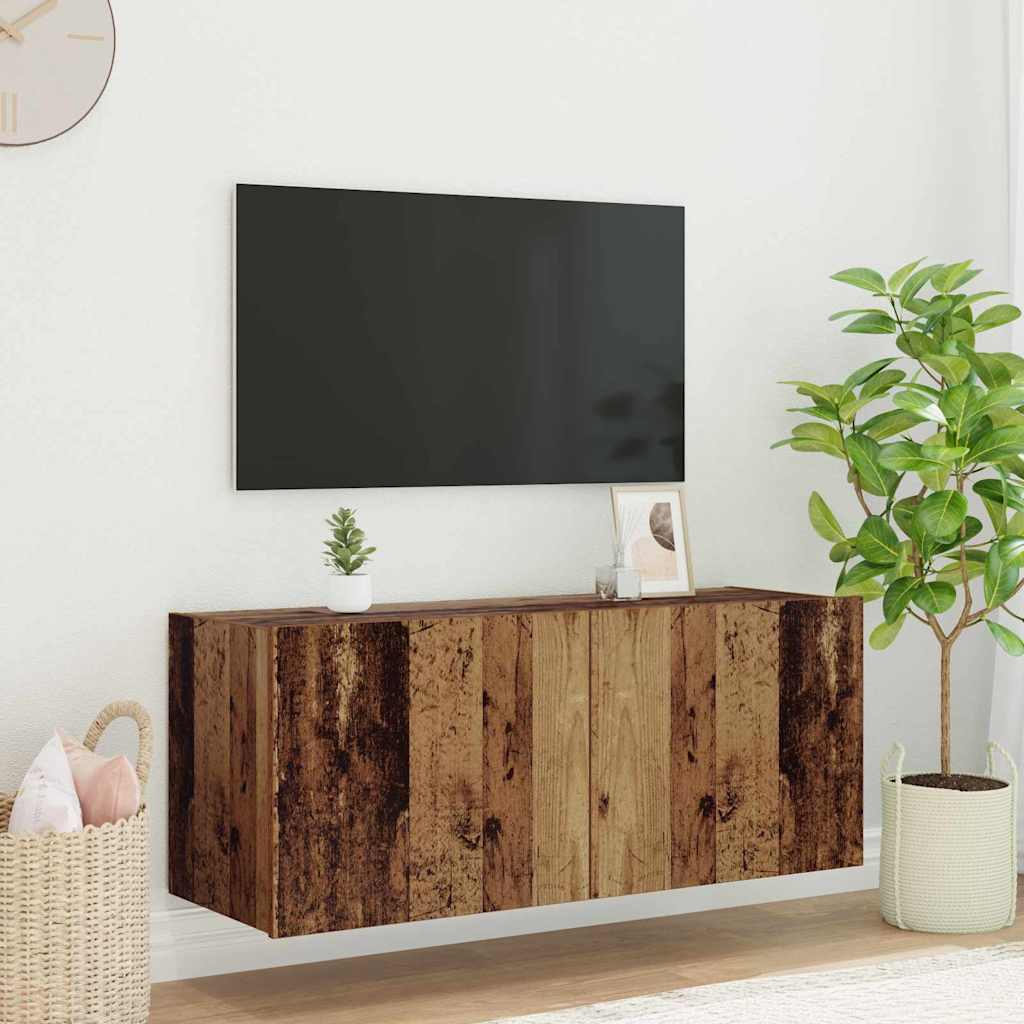 Meuble TV mural Bois Ancien 100 x 35 x 41 cm Bois d'ingénierie - XIOS