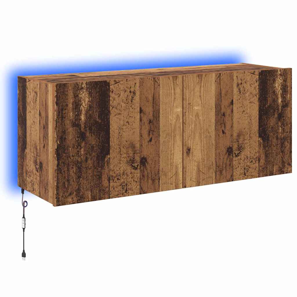 Meuble TV mural Bois Ancien 100 x 35 x 41 cm Bois d'ingénierie - XIOS