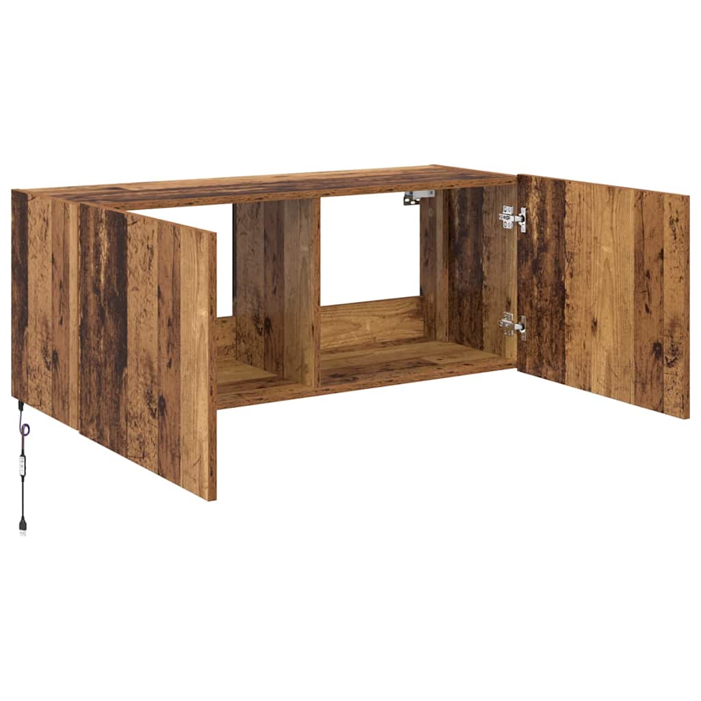 Meuble TV mural Bois Ancien 100 x 35 x 41 cm Bois d'ingénierie - XIOS